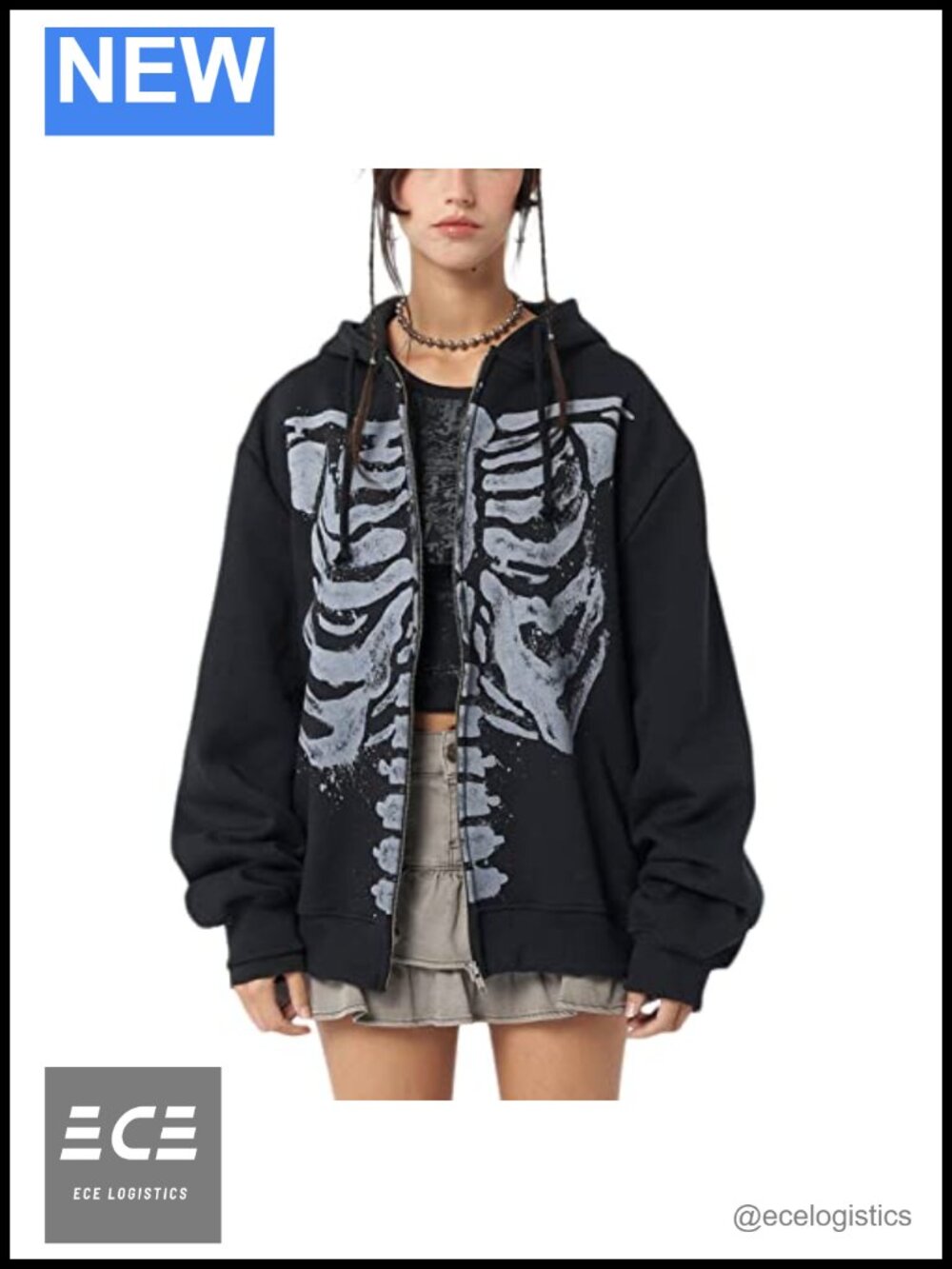 Women's Y2K Zip Up Oversized Hoodie Sweatshirt Fall Outfit